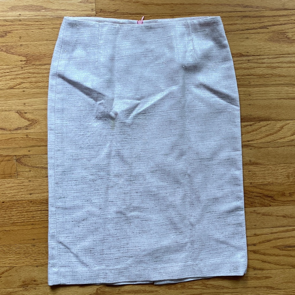 Barneys New York Pink Metallic Pencil Skirt, size 4